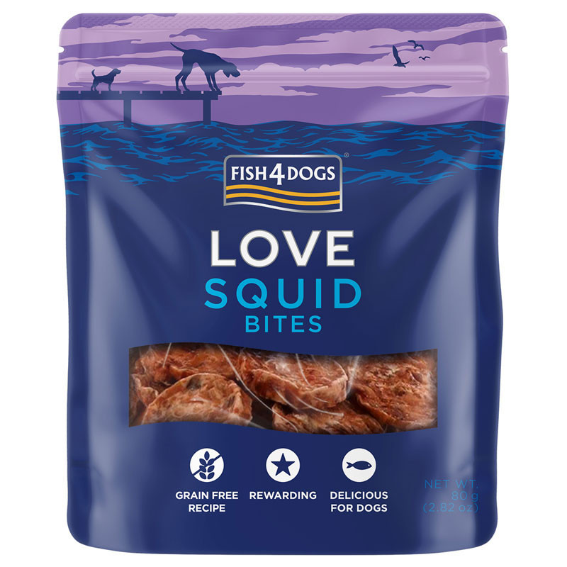 Fish4Dogs Love Squid Bites 80g