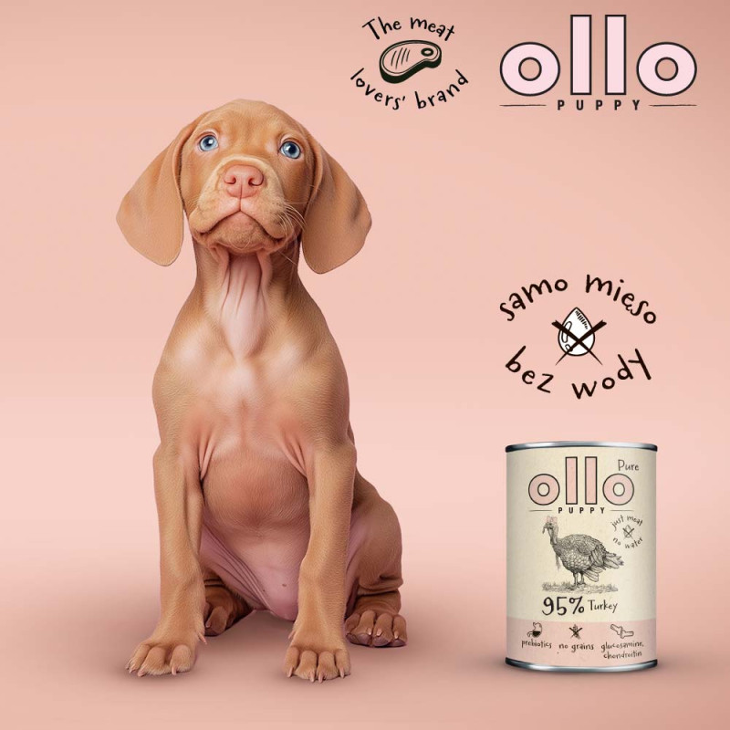 Ollo Pure PUPPY Indyk 850g