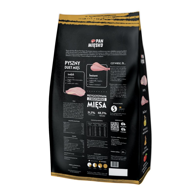 ALPHA SPIRIT PAN MIĘSKO Indyk z bażantem 20kg